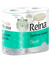 Туалетная бумага Reina 2-слойная, 4 рулона